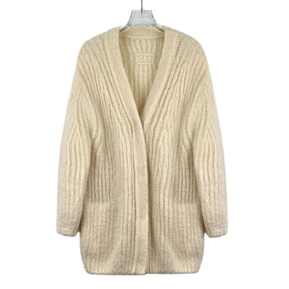 Fendi 2022 beige mohair knit cardigan
